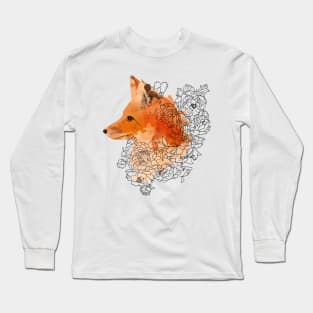 Watercolor fox Long Sleeve T-Shirt